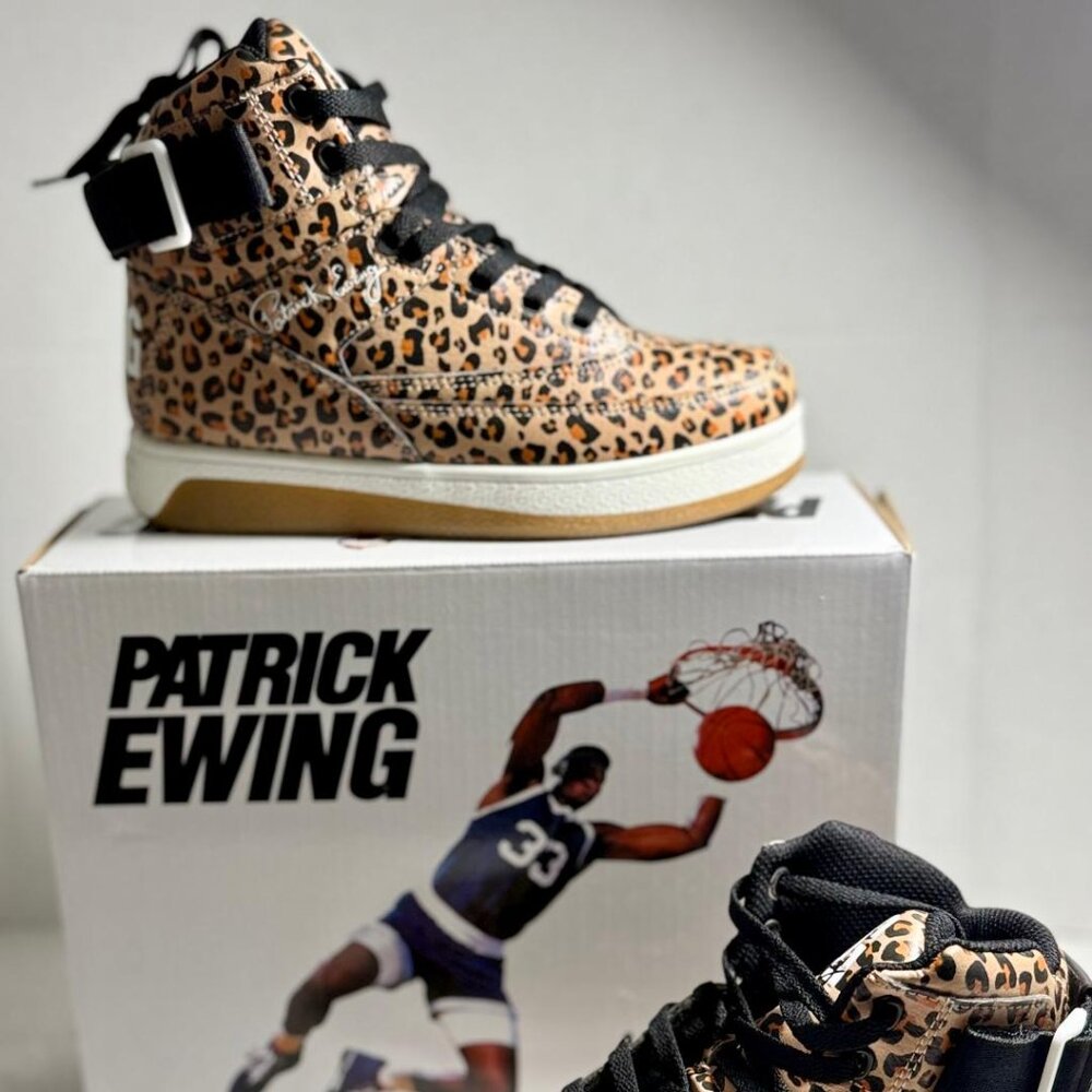 PATRICK EWING ATHLETICS WOMEN'S 33 HI REBOUND Leopard 5RBE001-999 SZ: 6 **NEW**